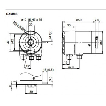 Absoluut multiturn GXMMS+impulsuitgang