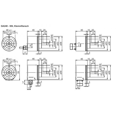 GA240 Absoluut singleturn SSI